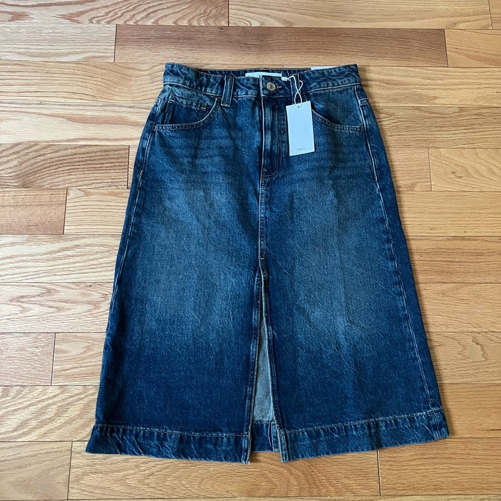 Brand New Mango High Waisted Midi Skirt